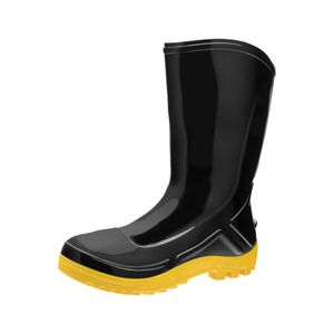 Bota De Pvc Cano Medio Preto/Amarelo N37 Marluvas
