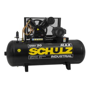 Compressor De Ar Pistao Max 250 Litros 5Hp 220/380V Schulz