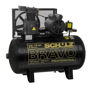 Compressor De Ar Pistao Bravo 100 Litros 2Hp Bivolt Schulz