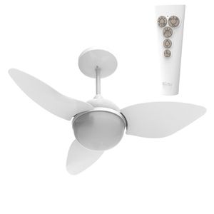 Ventilador De Teto Smart com Controle Remoto 130W 220V Branco - Aliseu