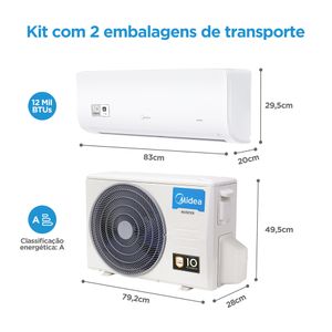 Ar Condicionado Split 12.000BTU/h Inverter Xtreme Save Connect Frio - 42AGVI12M5 - Midea