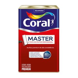 Tinta Acrilica Fosca Premium Profissional Master Branco 18L - Coral