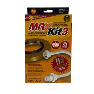 Kit Maxseal 3 Peças Bacia Sanitária Com Engate PVC