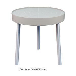 Mesa Lateral 45cm Cinza Forteplastico
