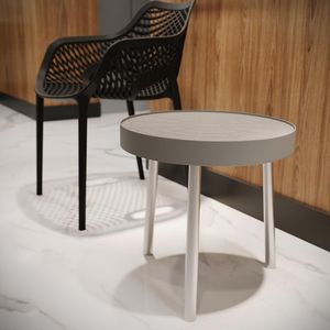 Mesa Lateral 45cm Cinza Forteplastico