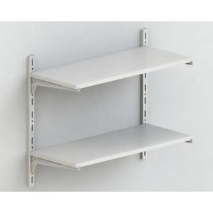 Suporte Simples Para Prateleira Em Aço 20cm Ss20 Branca Multivisão