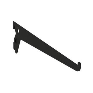 Suporte Simples Para Prateleira Em Aço 20cm Ss20 Preta Multivisão