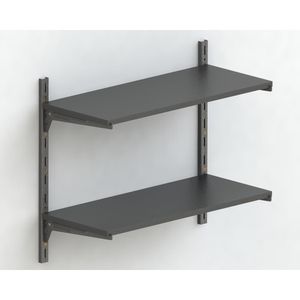 Suporte Simples Para Prateleira Em Aço 40cm Ss40 Preta Multivisão