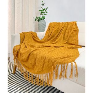 Manta 1,20X1,80 Mostarda Chenille Anatex