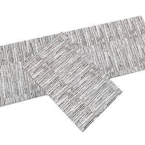 Conjunto De Tapetes Para Cozinha Anti Slip 2 Peças Riscato Cru/Preto Anatex