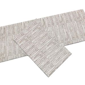 Conjunto De Tapetes Para Cozinha Anti Slip 2 Peças Riscato Cru/Caramelo Anatex