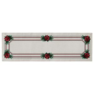 Caminho De Mesa Natalino 059 Petalas De Natal 42X141Cm Belchior