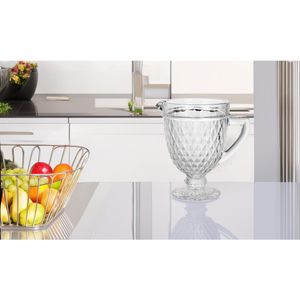 Jarra De Vidro 1300Ml Transparente Diamante Hasiera