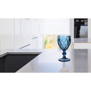 Taça De Vidro 240Ml Azul Diamante Hasiera
