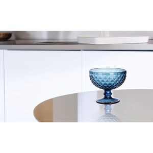 Taça Sobremesa De Vidro 390Ml Azul Diamante Hasiera