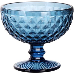 Taça Sobremesa De Vidro 390Ml Azul Diamante Hasiera