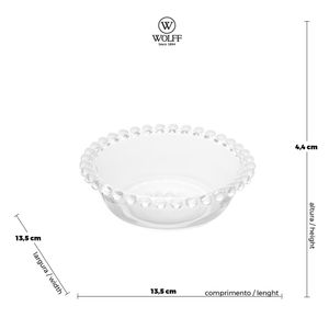 Conjunto 3 Bowls 14X4,5Cm Cristal Pearl Wolff