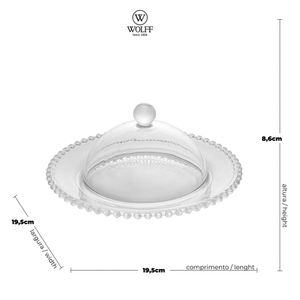 Queijeira 20X9Cm Cristal Pearl Wolff