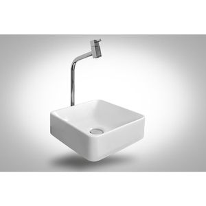 Cuba Quadrada De Sobrepor Delux Barcelona 31X31Cm Branco Liso Bella Pia