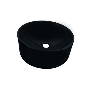 Cuba Rendonda De Sobrepor Delux Ravena 31Cm Preto Perolizado Bella Pia