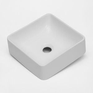 Cuba Quadrada De Sobrepor Delux Barcelona 31X31Cm Branco Liso Bella Pia