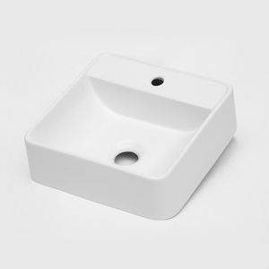 Cuba Quadrada De Sobrepor Delux Madrid 31X31Cm Branco Liso Bella Pia