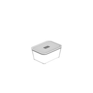 Pote De Vidro Hermtico 2400Ml Fresh Lock Branco Ou