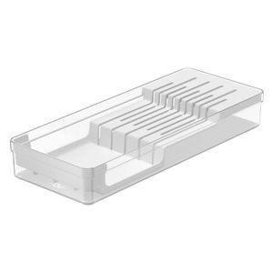 Organizador De Facas Clear Branco 37,5X15X5,6Cm - Ogc900Bcf - Ou