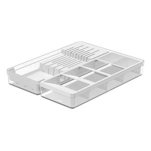Organizador De Facas E Talheres Clear Branco 37,5X30X5,6Cm - Ogc2100Bcf - Ou