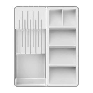 Organizador De Facas E Talheres Clear Branco 37,5X30X5,6Cm - Ogc2100Bcf - Ou