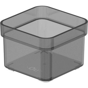 Organizador De Gaveta Clear Fumê 7,5X7,5X5,6Cm - Ogc100Fm - Ou