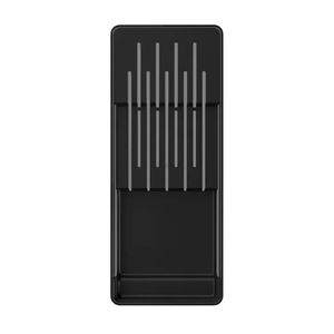 Organizador De Facas Clear Preto 37,5X15X5,6Cm - Ogc900Ptf - Ou