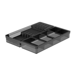 Organizador De Facas E Talheres Clear Preto 37,5X30X5,6Cm - Ogc2100Ptf - Ou