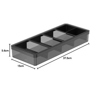 Organizador De Talheres Clear Preto 37,5X15Cm - Ogc1000Ptf - Ou