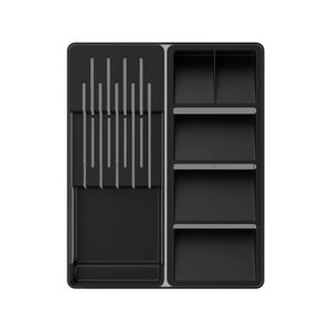 Organizador De Facas E Talheres Clear Preto 37,5X30X5,6Cm - Ogc2100Ptf - Ou