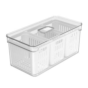 Organizador Com 3 Cestos Clear Fresh Natural 5L - Of750Nt - Ou