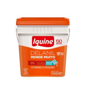 Tinta Acrílica Fosco 15L Delanil Rende Muito Branco Gelo - Iquine