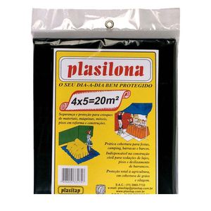 Lona Plástica Plasitap Cortada 5 X 4 M Preto