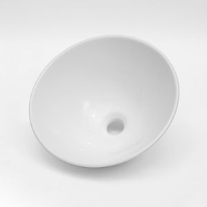 Cuba De Sobrepor Delux Redonda 29Cm Branco Liso Bella Pia