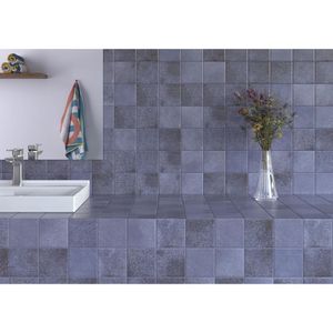 Revestimento Cerâmico Esmaltado Brilho  Marina Azul Tipo A 10X10CM - 8061754 - Elizabeth