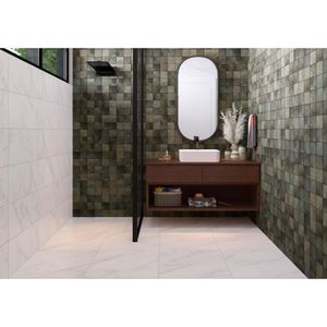 Revestimento Cerâmico Esmaltado Brilho  Marina Verde Tipo A 10X10CM - 8061755 - Elizabeth