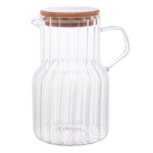 Jarra De Vidro Borossilicato Com Tampa De Bambu Classic 1,125L Lyor