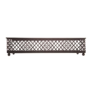 Bandeja De Metal Com Espelho Barcelona Preta 21x13x5cm Lyor