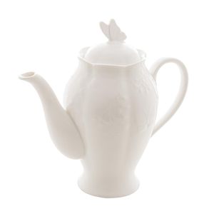 Bule De Porcelana New Bone Butterfly Flower 1,27L Lyor