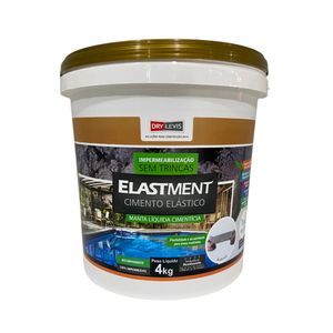 Manta Líquida Elastment Cimento Elástico Cinza 4KG - Drylevis