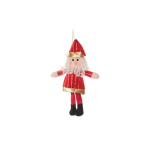 Enfeite Boneco Ornamental para Árvore de Natal Vermelho e Dourado 20CM Sortido - Miro