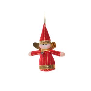 Enfeite Boneco Ornamental para Árvore de Natal Anjo Vermelho e Dourado 17CM Unidade - Miro