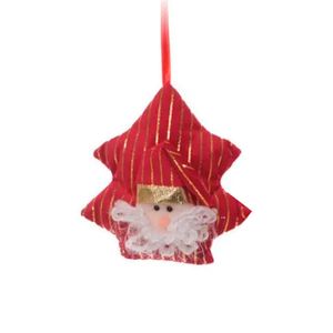 Enfeite Boneco Ornamental para Árvore de Natal Vermelho e Dourado 17CM Unidade - Miro