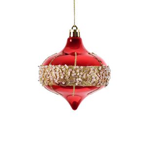 Box Com Bolas Natalinas Com 3 Unidades 8Cm Vermelho Grillo