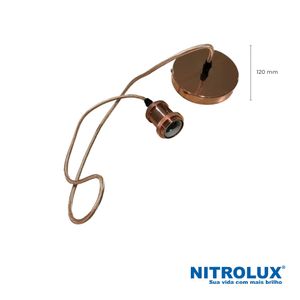 Luminária Bocal Pendentes Cobre E27 Nitrolux